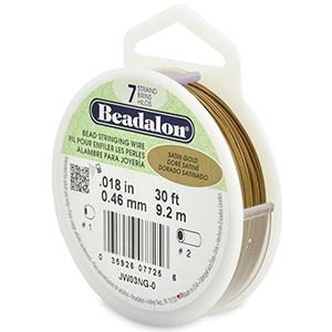 Beadalon Schmuckdraht 7 Str&auml;nge 0.46mm Satin Gold