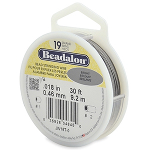 Beadalon Schmuckdraht 19 Str&auml;nge 0.46mm Bright Stainless Steel