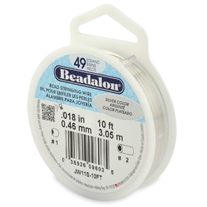 Beadalon Schmuckdraht 49 Str&auml;nge 0.46mm Silver