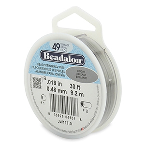 Beadalon Schmuckdraht 49 Str&auml;nge 0.46mm Bright Stainless Steel
