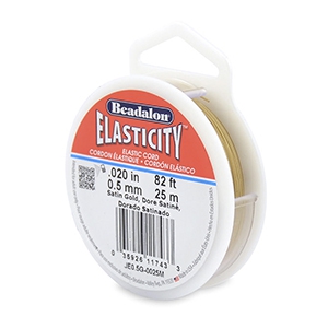 Beadalon Schmuckdraht Elastik 0.5mm 25 Meter Satin Gold