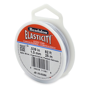 Beadalon Schmuckdraht Elastik 1.0mm 25 Meter Satin Silver