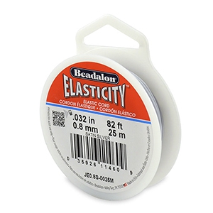 Beadalon Schmuckdraht Elastik 0.8mm 25 Meter Satin Silver
