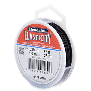Beadalon Schmuckdraht Elastik 1.0mm 25 Meter Black
