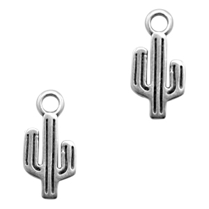 Metall Anh&auml;nger DQ Kaktus Antik silber (Nickelfrei)
