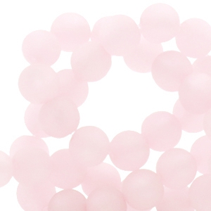 Polaris Perlen 8 mm rund matt Whisper pink