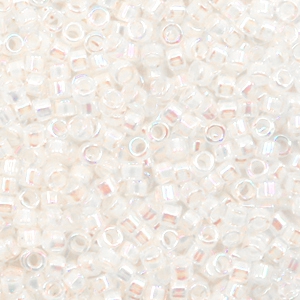Miyuki Perlen delica's 11/0 Pale peach lined AB crystal