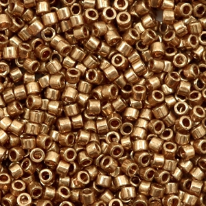 Miyuki Perlen delica's 11/0 Gold luster dark topaz DB-115