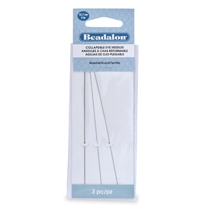 Beadalon flexibel F&auml;delnadel 12.7mm gemischt Silber