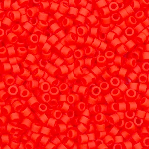Miyuki Perlen delica's 11/0 Opaque matte vermillion red DB-757