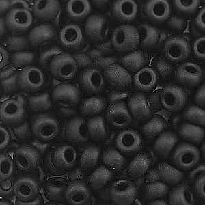 Miyuki Rocailles 6/0 Matte black 6-401f