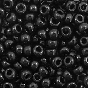 Miyuki Rocailles 6/0 Opaque black 6-401
