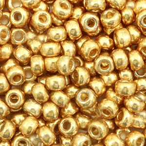 Miyuki Rocailles 6/0 Duracoat galvanized gold 6-4202
