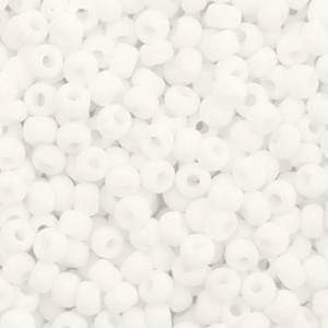 Miyuki Rocailles 8/0 Opaque matte white 8-402f