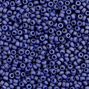 Miyuki Rocailles 11/0 Opaque matte luster cobalt blue 11-2075