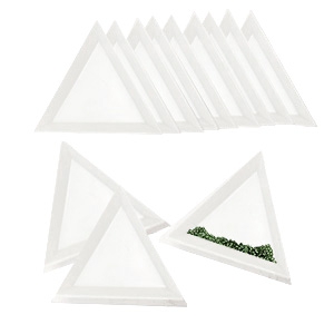 Schmuckdisplay Perlenschale dreieckig Weiss