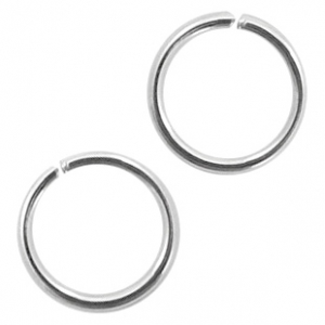 Stainless Steel - Rostfreiem Stahl Schmuckzubeh&ouml;r Binderinge 6mm Antik silber