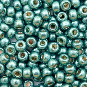 Miyuki Rocailles 6/0 Duracoat galvanized sea foam green 6-4217