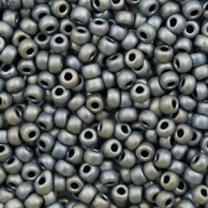 Miyuki Rocailles 8/0 Metallic matte silver grey 8-2002