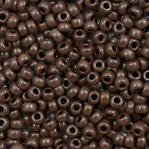 Miyuki Rocailles 8/0 Opaque chocolate brown 8-409