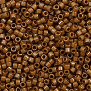 Miyuki Perlen delica's 11/0 Duracoat opaque dyed cognac brown DB-2142