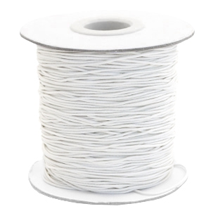 Gef&auml;rbtem Elastik Draht 1mm Off white