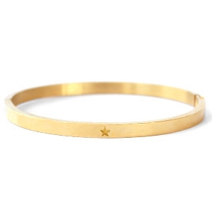 Armb&auml;nder aus Stainless Steel - Rostfreiem Stahl mit Stern Gold