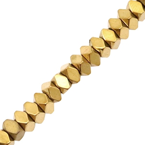 H&auml;matit Perlen Facett Disc Gold