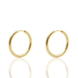 Ohrringe aus Stainless Steel - Rostfreiem Stahl Creolen 17mm Gold