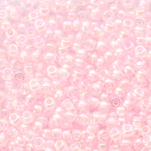 Miyuki Rocailles 11/0 Pink lined AB crystal 11-272