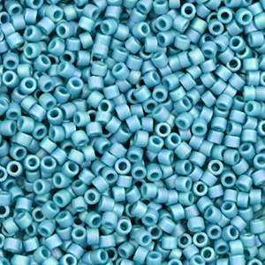 Miyuki Perlen delica's 11/0 Opaque luster medium turquoise blue DB-218