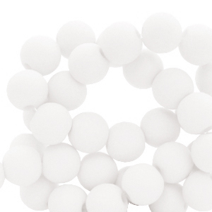 4 mm Acryl Perlen matt White