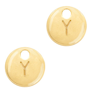 Basic quality Metall Anh&auml;nger Initiale Y Gold (Nickelfrei)