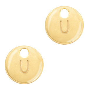 Basic quality Metall Anh&auml;nger Initiale U Gold (Nickelfrei)