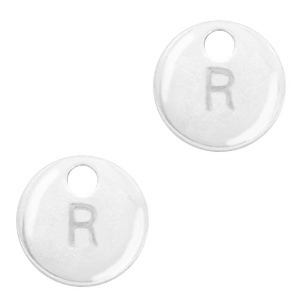 Basic quality Metall Anh&auml;nger Initiale R Antik silber (Nickelfrei)