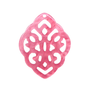 Resin Anh&auml;nger Rhombus Barock Mellow rose