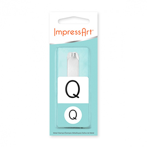 ImpressArt Schlag Stempel Grossbuchstabe Q Monogram 10mm Silber