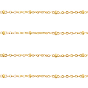 Stainless Steel - Rostfrei Stahl Schmuckzubeh&ouml;r Gliederkette 2.0mm Gold