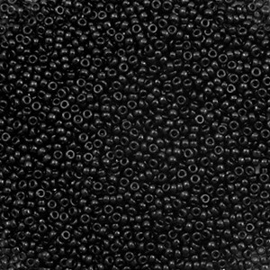Miyuki Rocailles 15/0 Opaque black 15-401