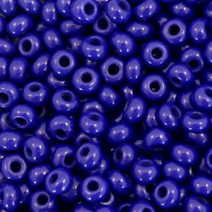 Preciosa Rocailles 6/0-33070 Natural opaque-marine blue