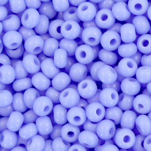 Preciosa Rocailles 6/0-33020 Natural opaque-provence blue