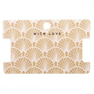Schmuck Karten 'with love' Art Deco Brown