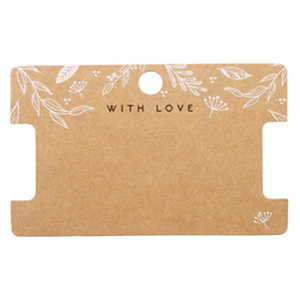 Schmuck Karten 'with love' Floral Brown