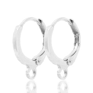 Ohrringe mit &Ouml;se verschliessbar 11mm Antik silber