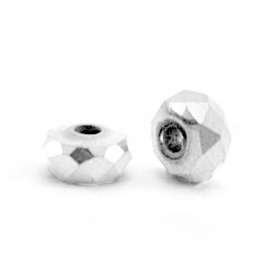 H&auml;matit Perlen Facett Disc 4x2mm Silver