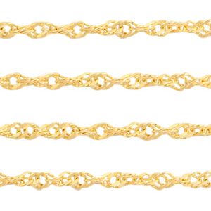 Stainless Steel - Rostfrei Stahl Schmuckzubeh&ouml;r weave Gliederkette Gold