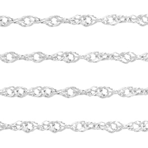 Stainless Steel - Rostfrei Stahl Schmuckzubeh&ouml;r weave Gliederkette  Silber
