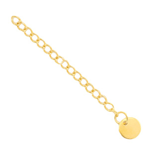 Stainless Steel - Rostfreiem Stahl Schmuckzubeh&ouml;r Verl&auml;ngerungskette coin 8mm Gold