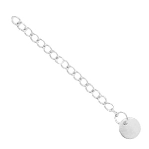 Stainless Steel - Rostfreiem Stahl Schmuckzubeh&ouml;r Verl&auml;ngerungskette coin 8mm Silber