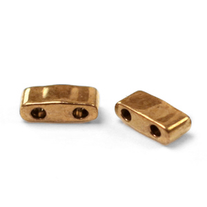 Miyuki Perlen half tila 5x2.3mm Metallic dark bronze HTL-457
